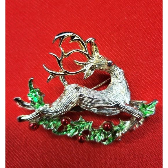 Christmas Pins Brooches Christmas Bell Deer - Picture 4 of 11